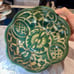 Vintage Army green Mexico Pottery bowl