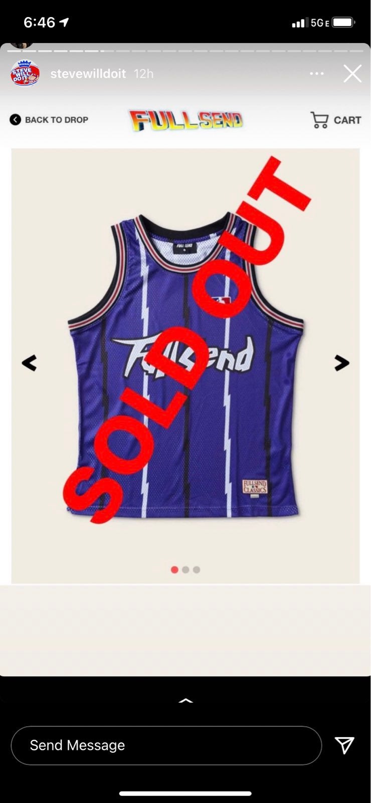 Full send FS basketball jersey