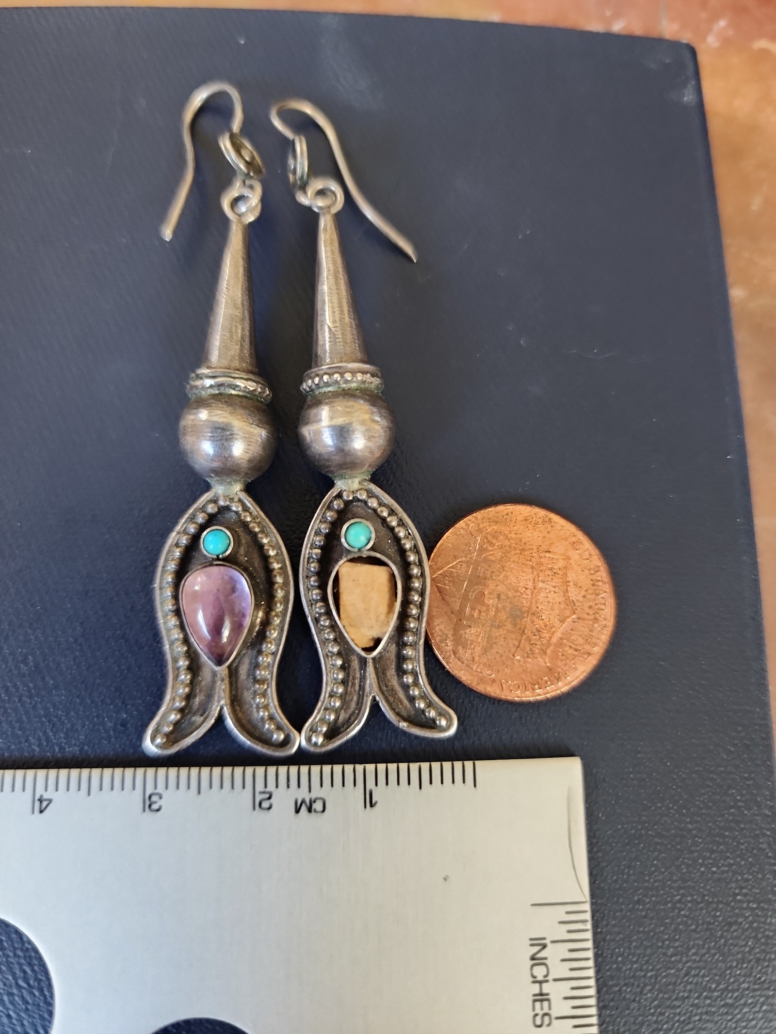 Silver Amethyst Earrings