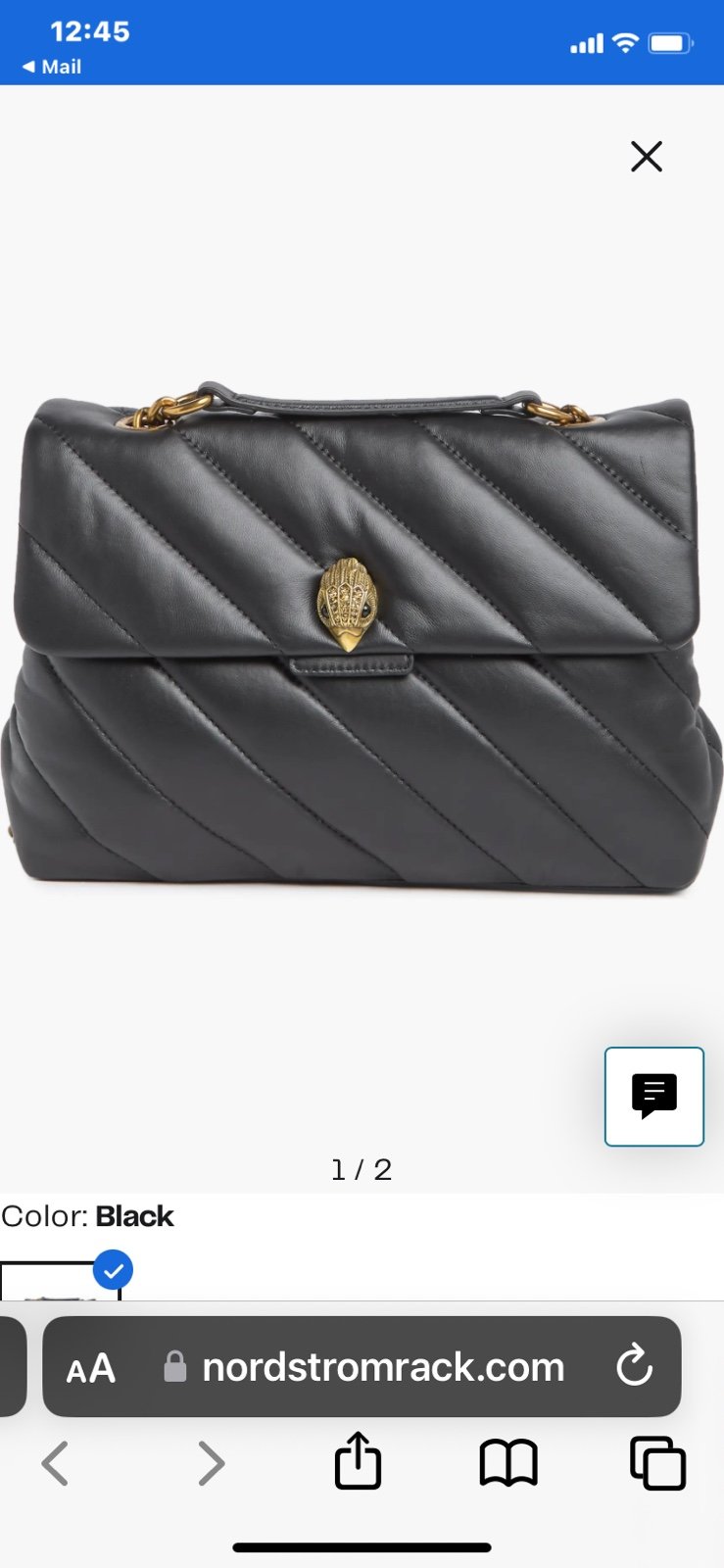 Authentic Kurt Geiger Black SoHo London Shoulder/Crossbody bag❣️NWT❣️