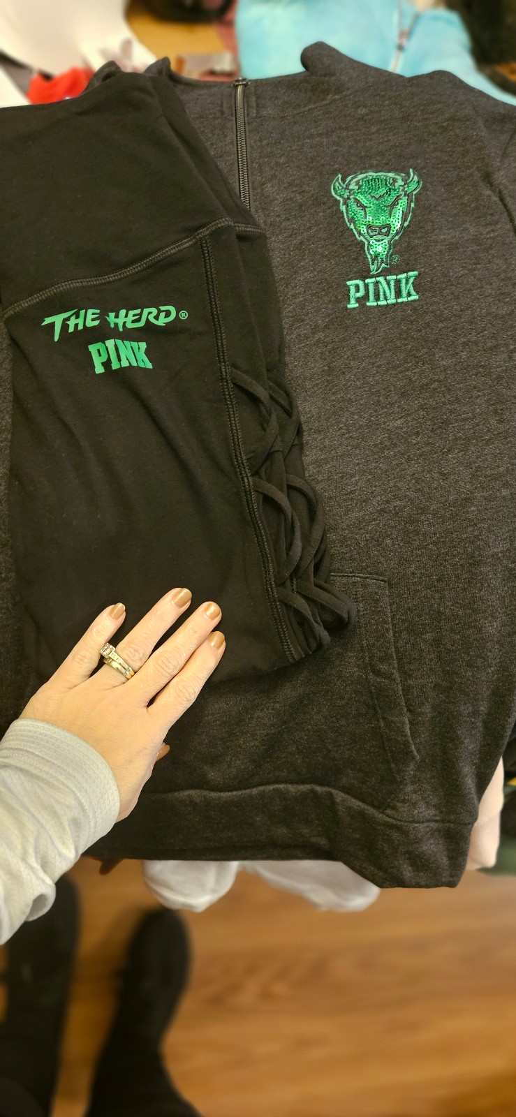 Marshall sweatshirt and matching leggings pink new without tags