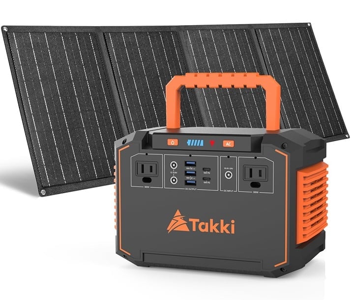 BUNDLE Takki 350W Peak Portable Power Station with 40W Solar Panel
