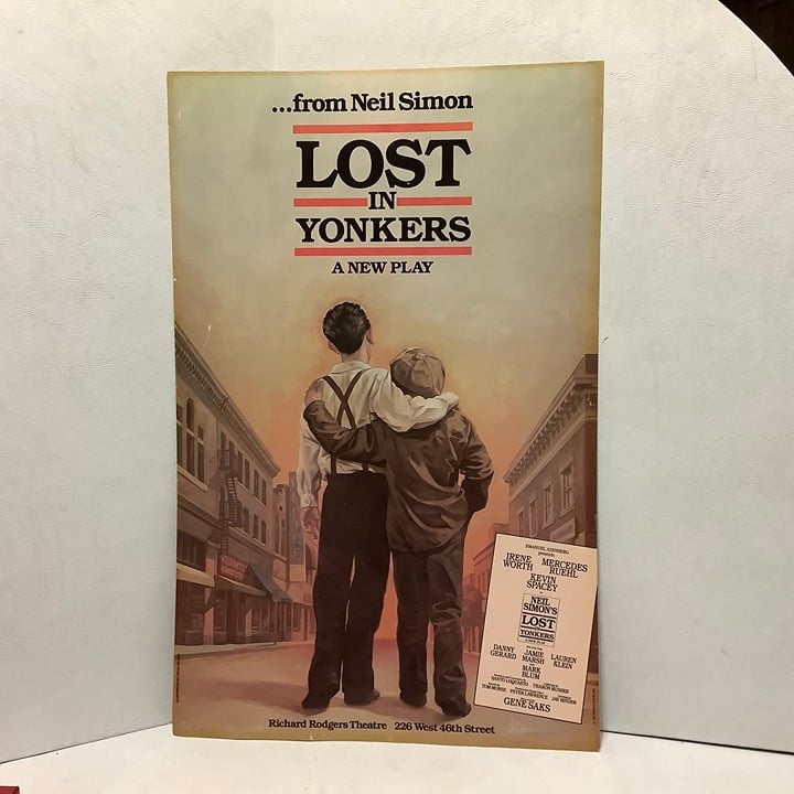1990 Lost in Yonkers A New Play Window Card Poster 22 x 14