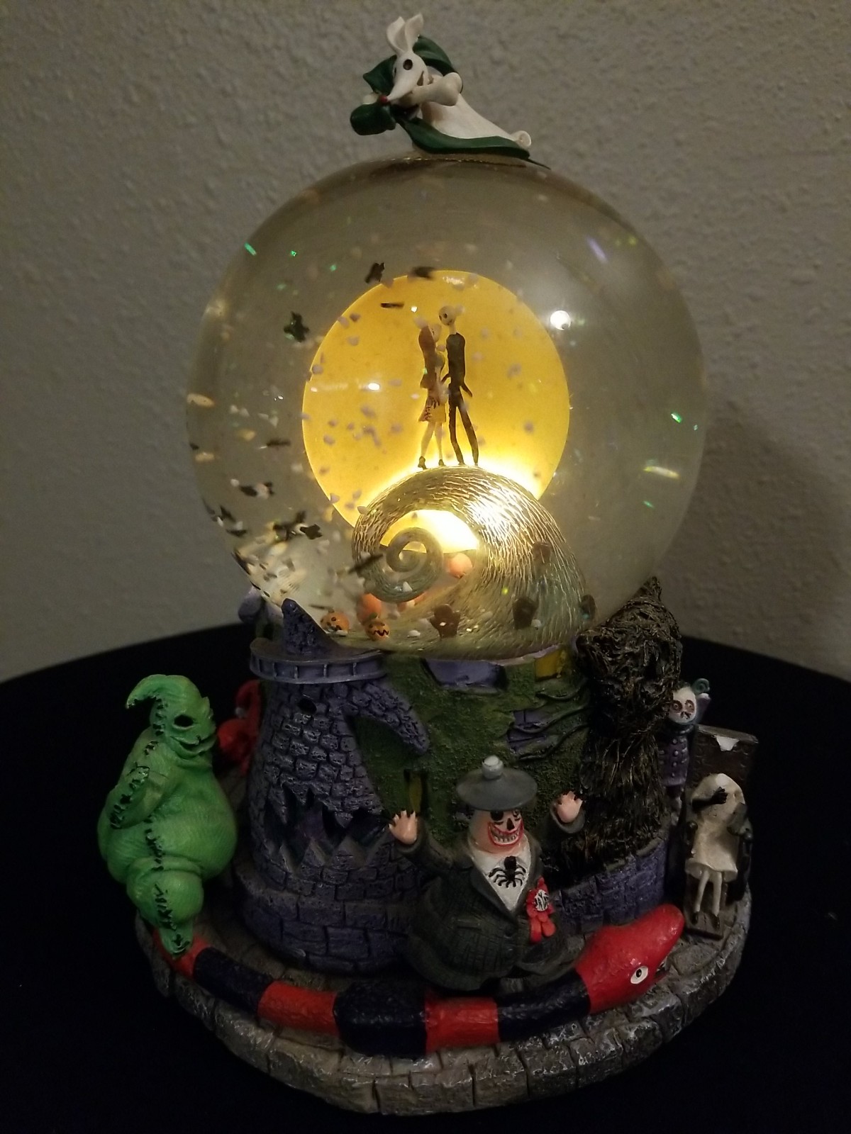 Disney Nightmare Before Christmas Snowglobe with Music Light Made in Japan RARE