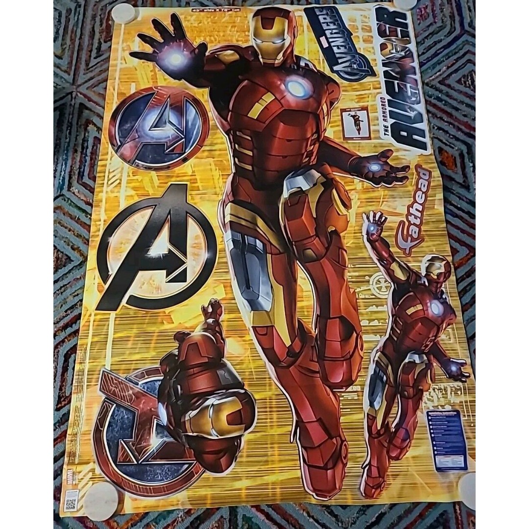 Huge Fathead Large Iron Man Avengers 45 X 78 Wall Decals Poster 96-96033