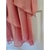 Dela-Jo by Lida Formal Shiny Salmon Pink Asymmetric Tiered Ruffle Dress, Size 8