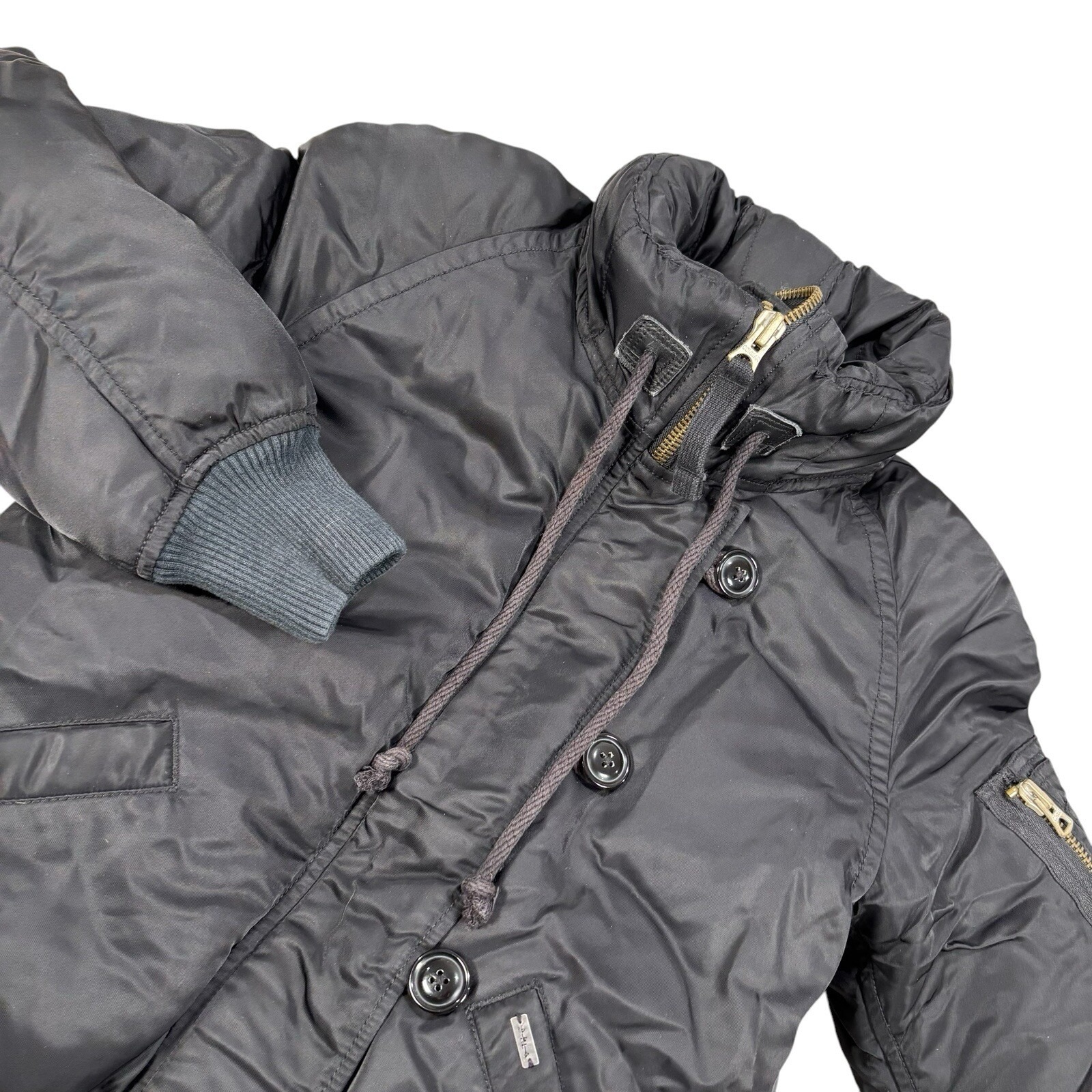 Denim & Supply Ralph Lauren Down Snorkel Black Flight Jacket Womens XS Bomber