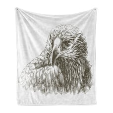 Eagle Wildlife Art Ambesonne Black White Art Soft Flannel Fleece Throw Blanket P