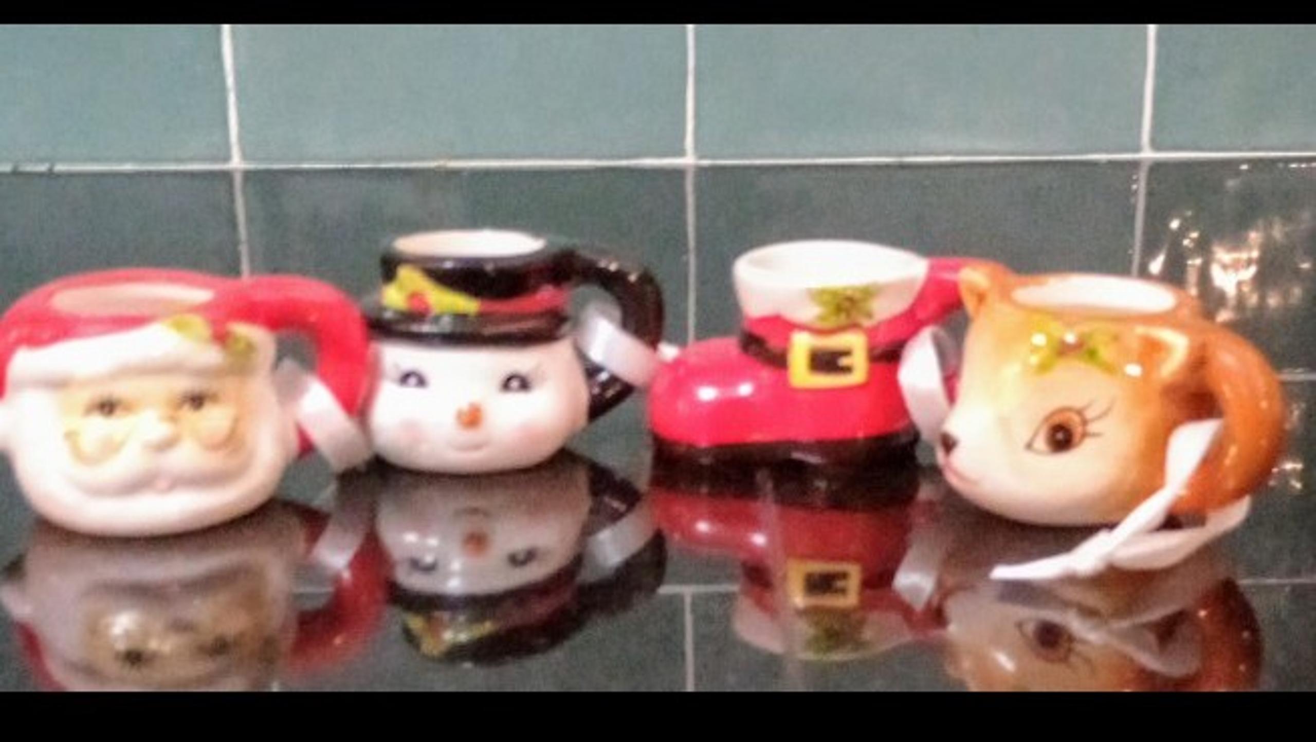 2022 Retro Style Mini Mug Ornaments Set of 4 - Mr. Christmas