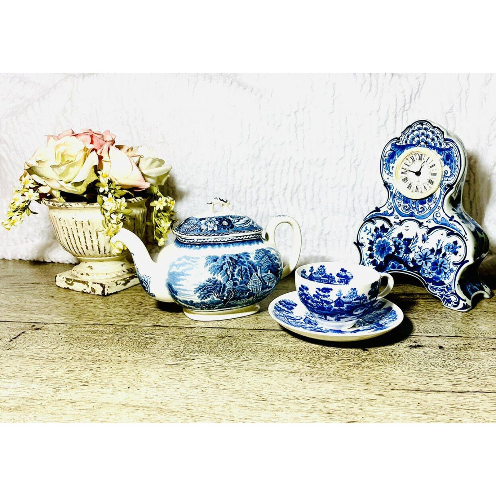 Vintage Wood & Sons English Genuine Ironstone Teapot “WOODLAND” Pattern 1950s