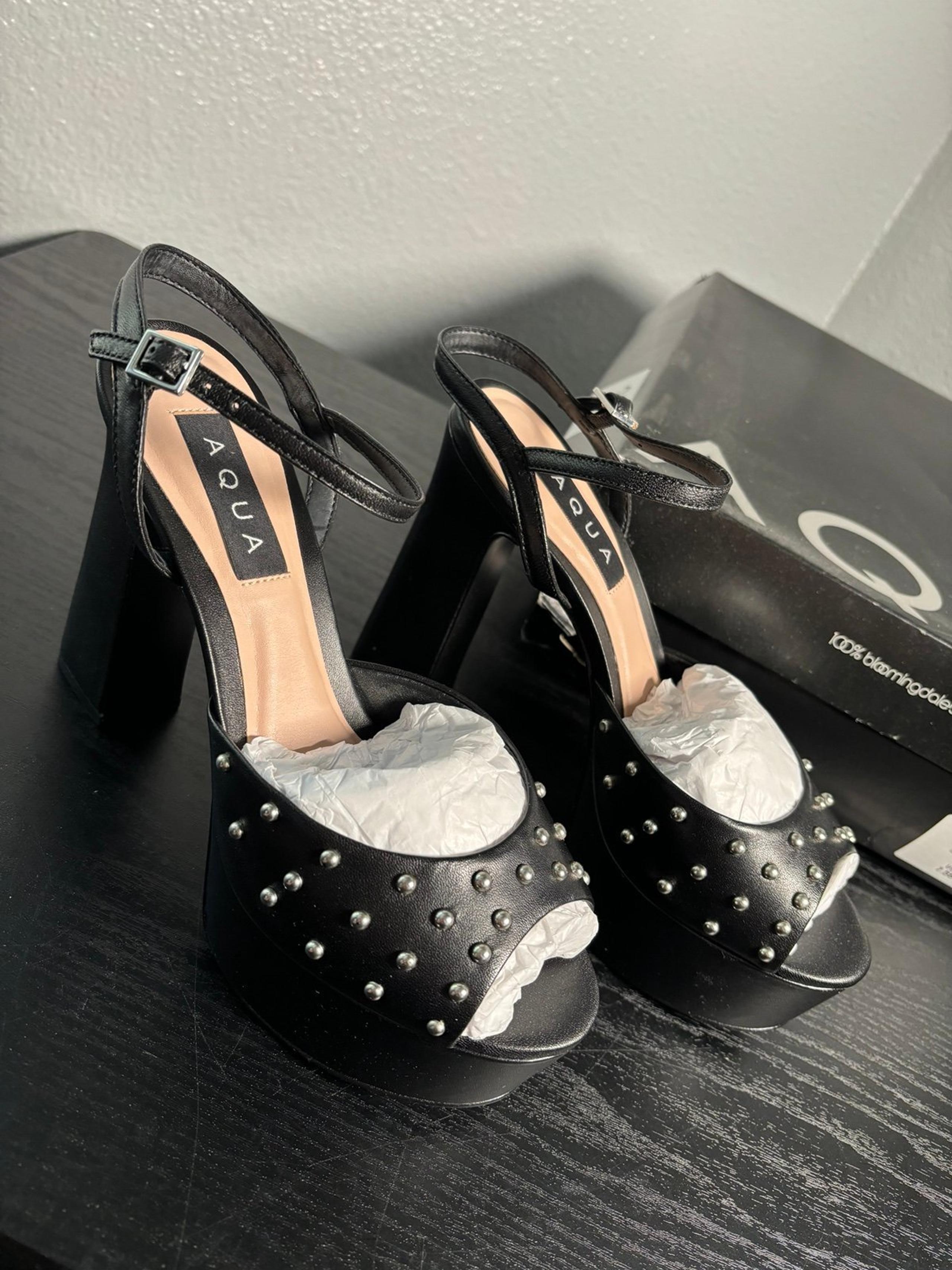 AQUA leather heels NEW Size 7.5 women