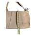 Brighton Patent Leather Shoulder Purse Pale Beige Croco Floral Lining Charms