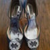 GORGEOUS Preloved Badgley Mischka Size 10 Embellished Grey Heels.