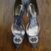 GORGEOUS Preloved Badgley Mischka Size 10 Embellished Grey Heels.