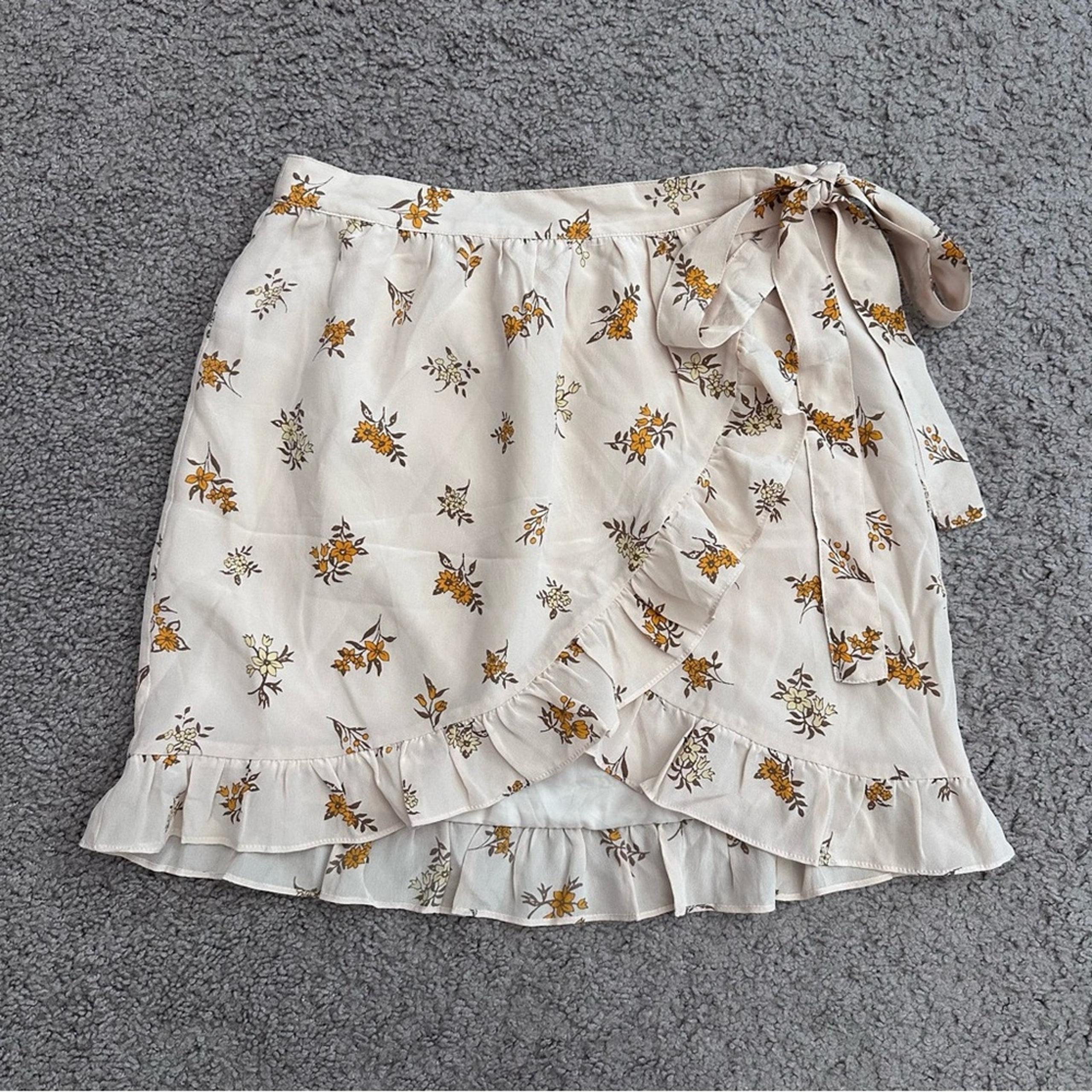 Madewell Silk Floral Wrap Mini Skirt Womens 2
