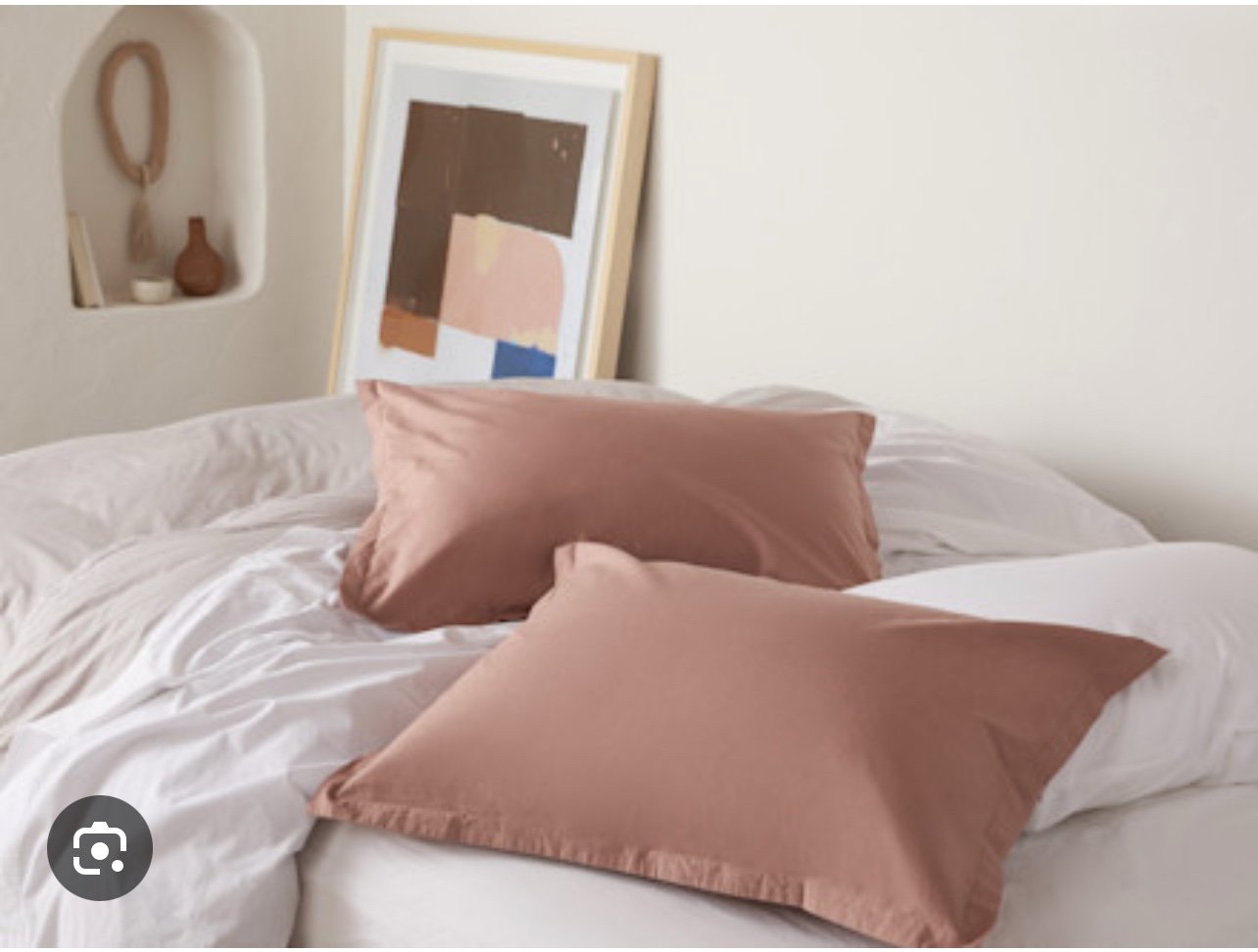 Parachute sham set in clay standard NEW