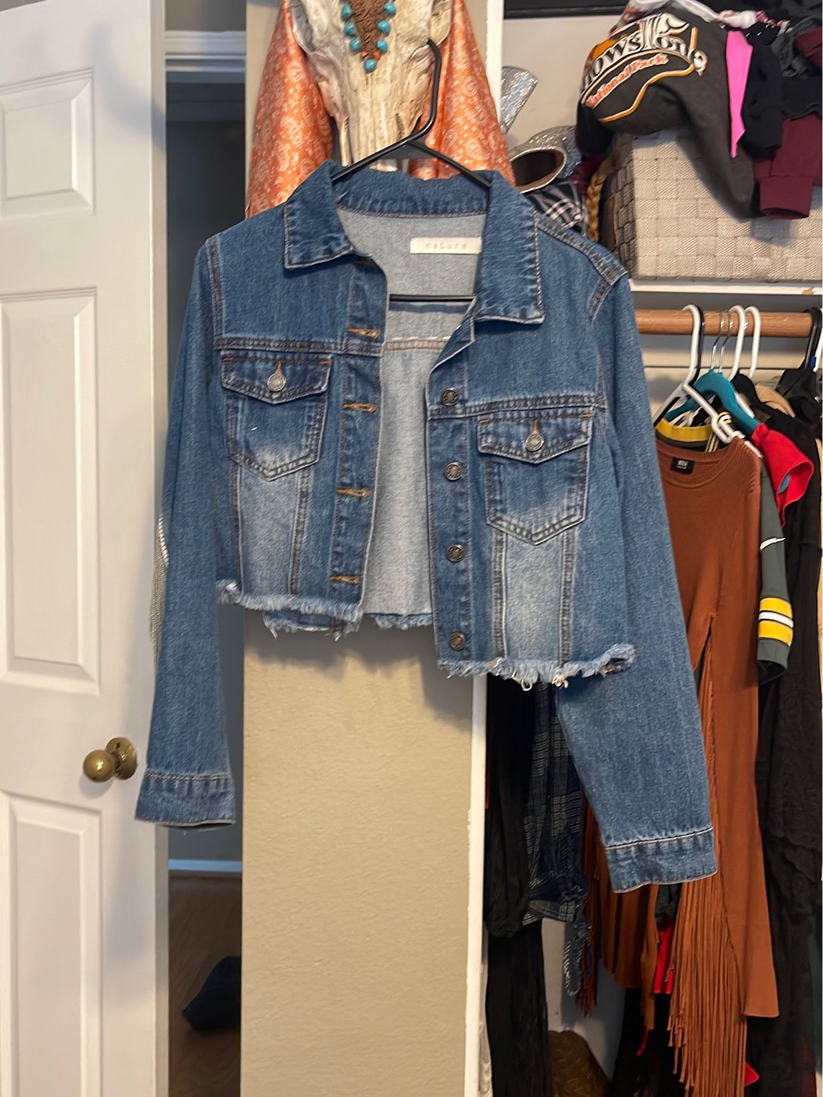 Jean Jacket with fringe