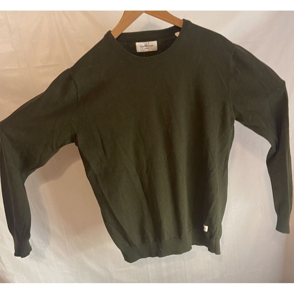 Men's Lindbergh Dark Green 100% Cotton Golf/ Professional Sweater- Size L