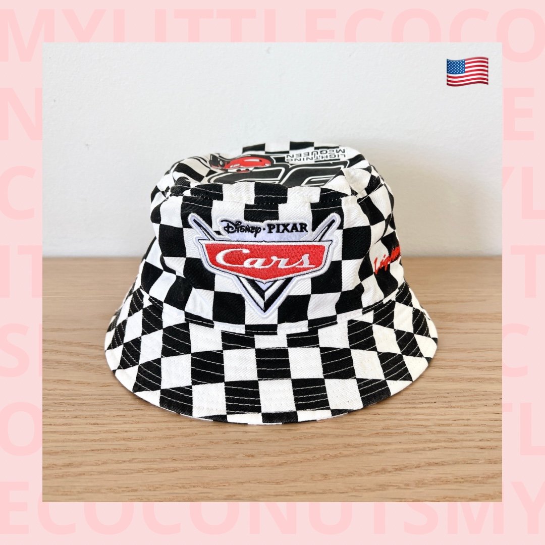 Tokyo Disney TDR Pixar Cars Lightning Mcqueen Car Race Bucket Hat