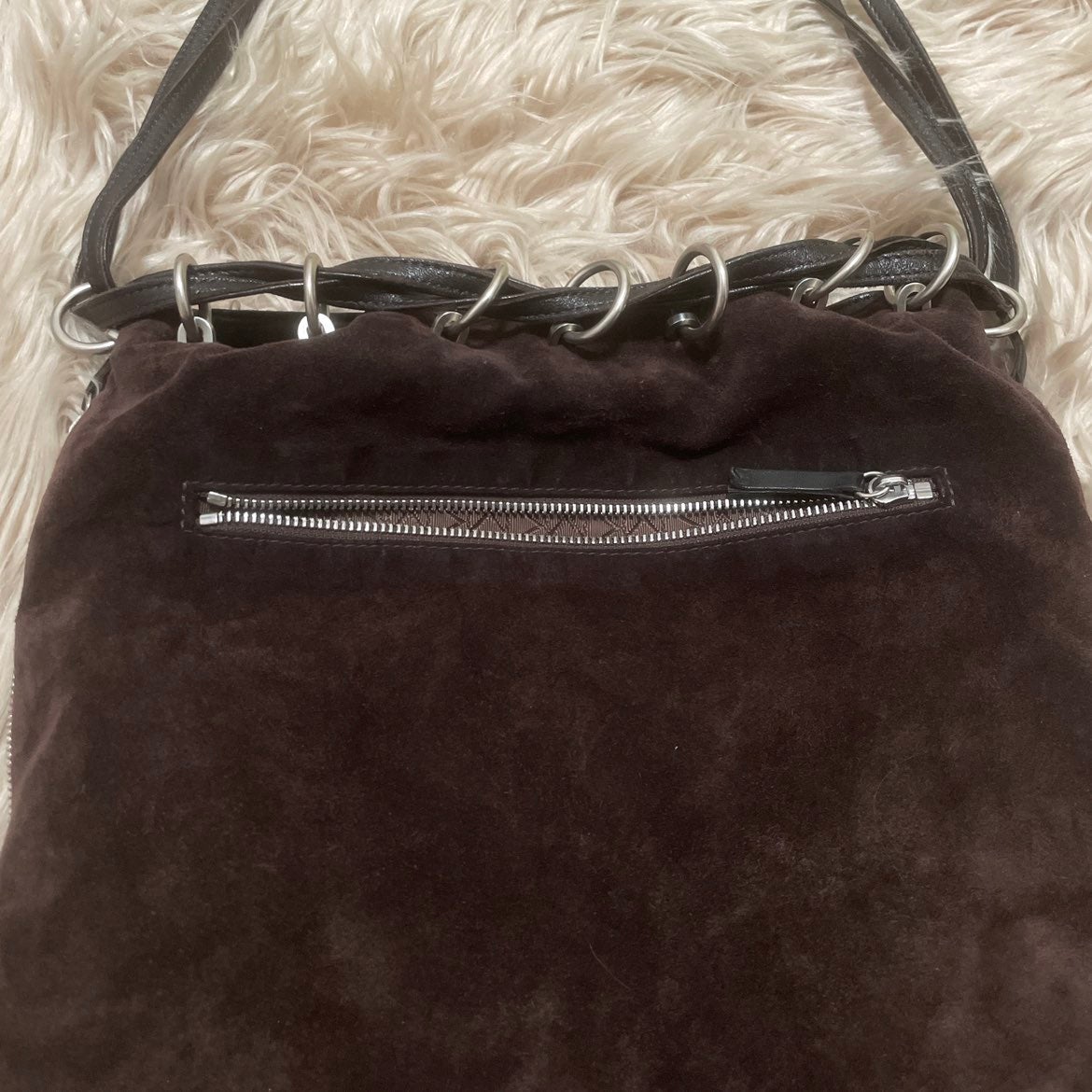 Vintage michael kors purse outlet y2k lambskin and suede expandable