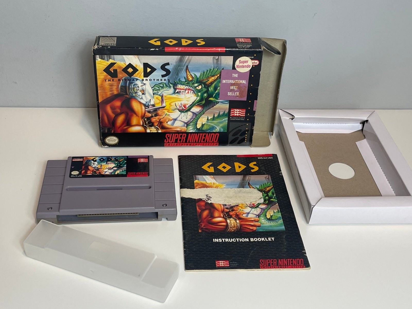 GODS Super Nintendo SNES CIB Authentic