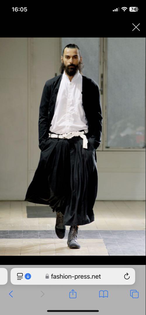 Yohji Yamamoto Pour Homme 12SS Asymmetric Lapel Double Jacket Black Size 2