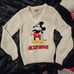 Vintage disney Mickey mouse knitted vneck fitted sweater s