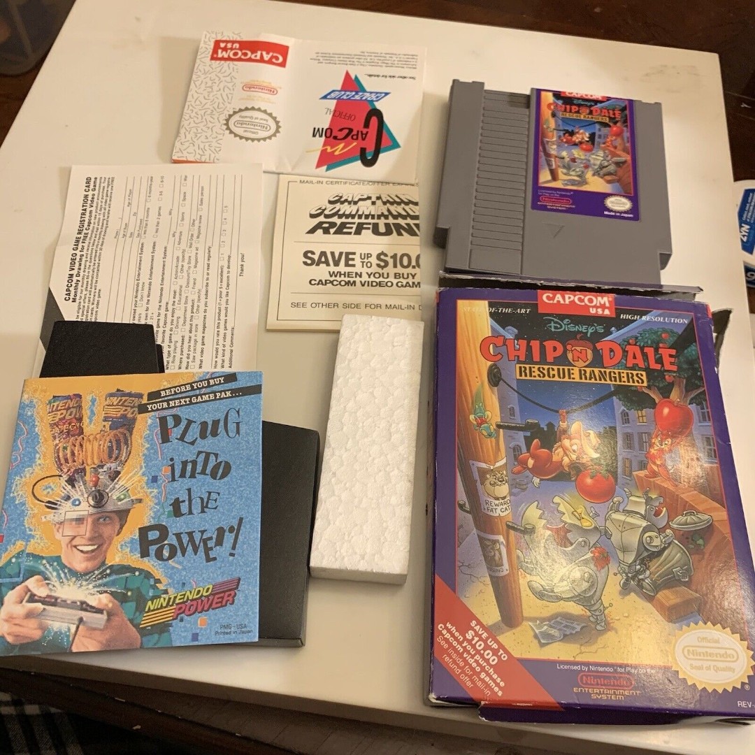 Nintendo NES - 1990 - Chip ''n Dale Rescue Rangers - Capcom - Complete in Box CIB