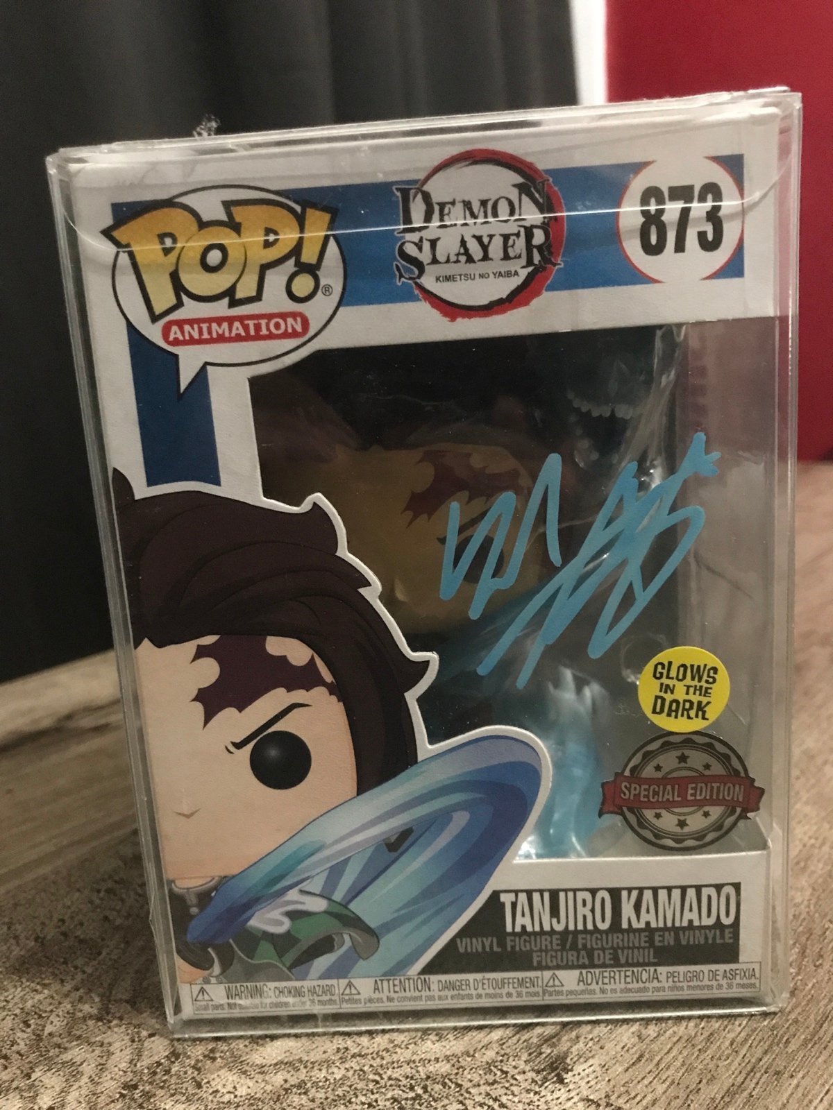 Signed special edition glow in the dark Tanjaro Kamado by Zach Aguilar PSA