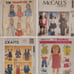 Bundle of Sewing Patterns - 18 inch doll clothes
