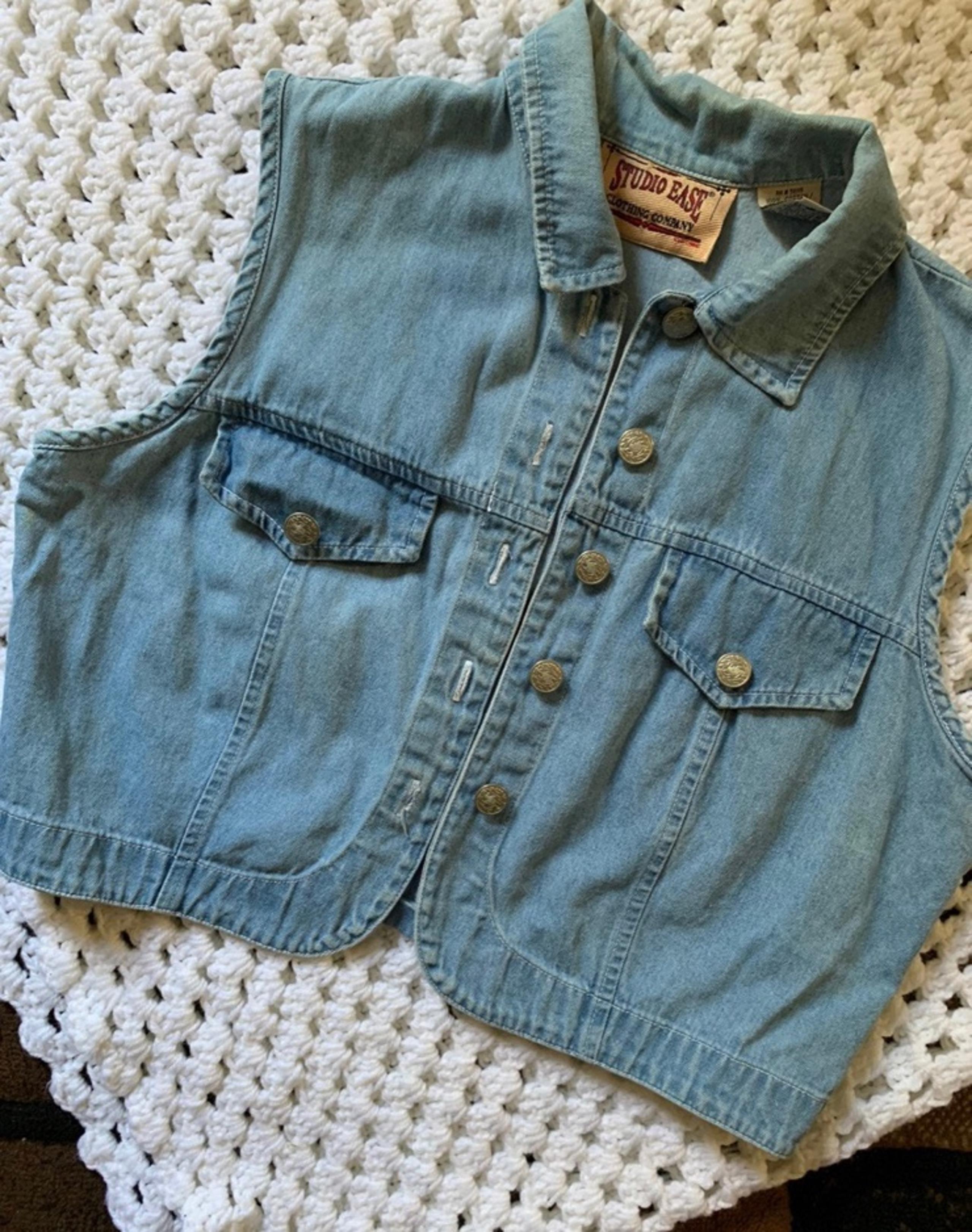Sleeveless Denim Vest