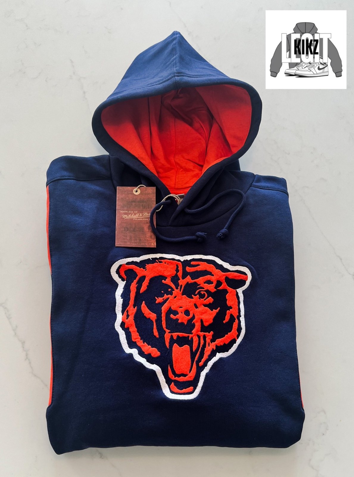 Rare 3XL - Men’s Mitchell and Ness Chicago Bears Hoodie - Brand New w Tags