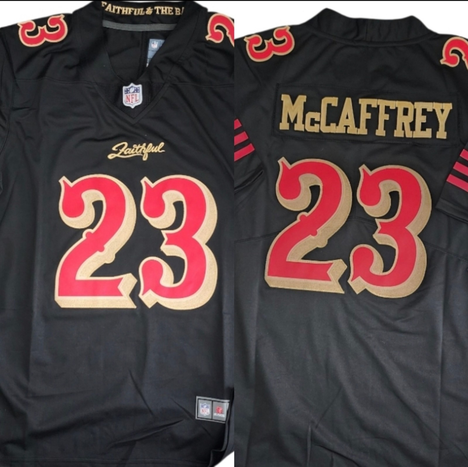 San Francisco 49ers Christian McCaffrey #23 Black Men's Jersey