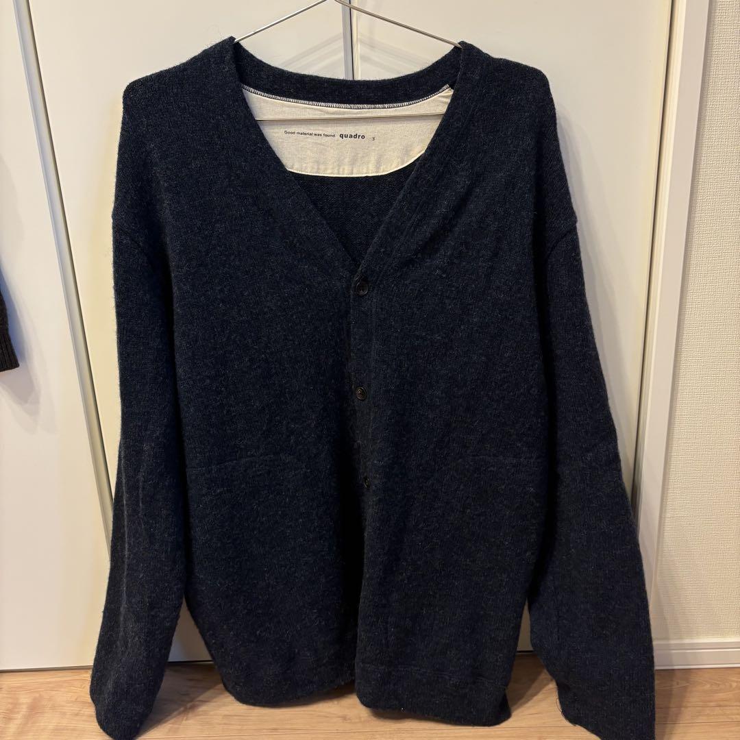 quadro cardigan, blue