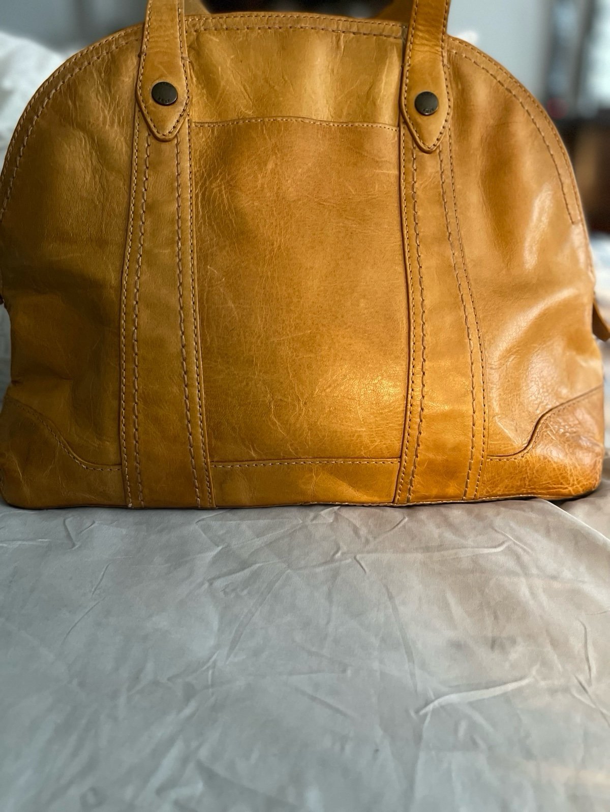 Frye Melissa Medium Domed Leather Satchel Bag