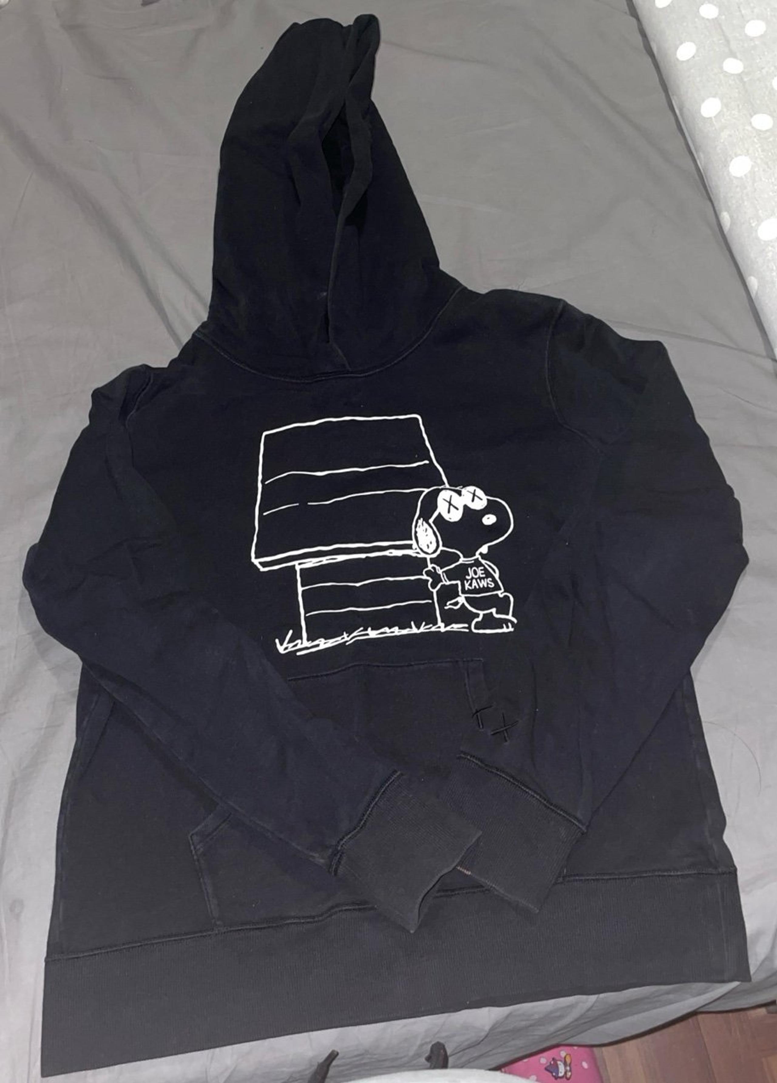 Kaws x Snoopy black womens hoodie size Medium