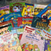 Kindergarten level ? Bunch of books in great used condition. Paperback/few hard