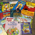 Kindergarten level ? Bunch of books in great used condition. Paperback/few hard