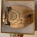 Vintage 1982 Metal Belt Buckle, Brass, Satsop Nuclear Power, Union Crafted