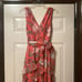 NWT Size 0 WHBM Peach/Wisteria V-Neck Sleeveless Tiered Midi (ABBA)