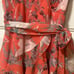 NWT Size 0 WHBM Peach/Wisteria V-Neck Sleeveless Tiered Midi (ABBA)