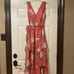 NWT Size 0 WHBM Peach/Wisteria V-Neck Sleeveless Tiered Midi (ABBA)