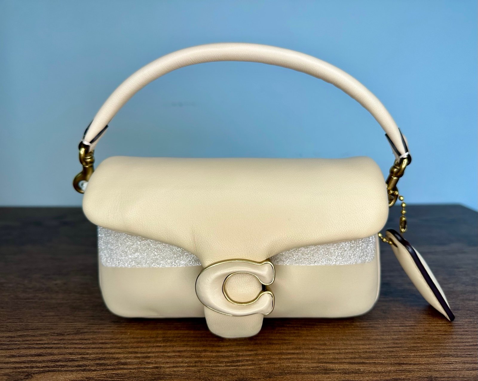 New Coach Pillow Tabby Shoulder Bag 18 in Ivory