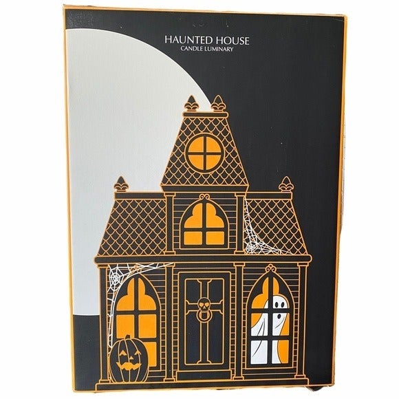 Bath & Body Works Slatkin Haunted House Luminary - detail