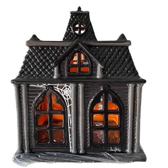Bath & Body Works Slatkin Haunted House Luminary - detail