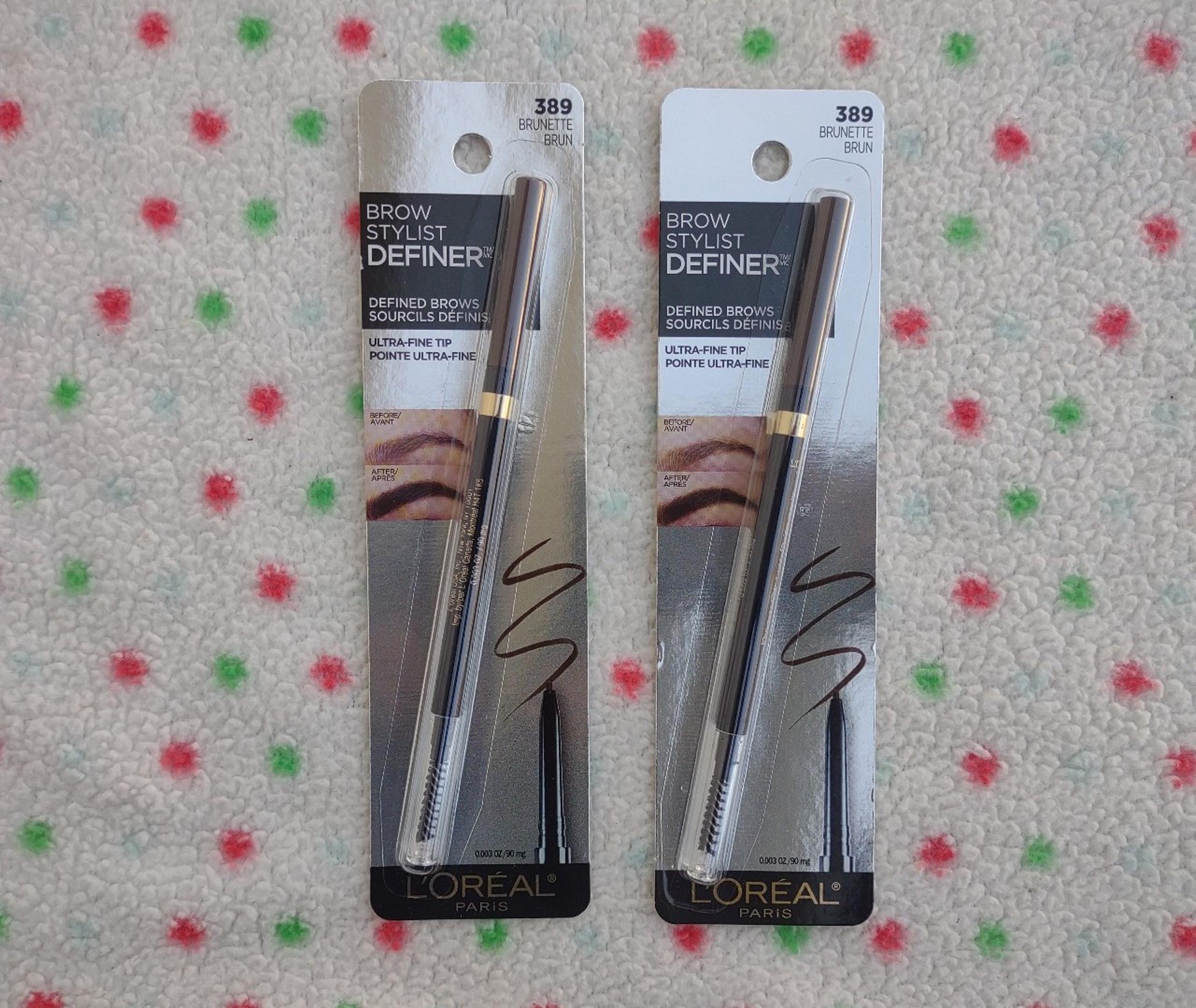 2x Brow Stylist Definer Ultra-Fine Tip 389 Brunette New Sealed - L'Oreal