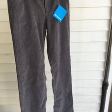 New Women Columbia Low Waist Corduroy Sz 10 Gray
