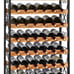 48 Bottles Floor Wine Rack with Wood Top, Freestanding Wine Bottle Organizer She