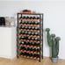 48 Bottles Floor Wine Rack with Wood Top, Freestanding Wine Bottle Organizer She