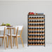 48 Bottles Floor Wine Rack with Wood Top, Freestanding Wine Bottle Organizer She